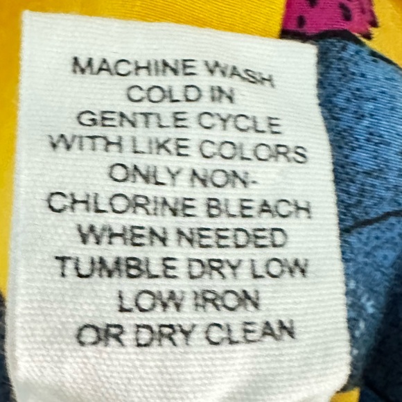 For The Republic - colorful yellow with blue flowers 1X maxi dress - Picture 6 of 6